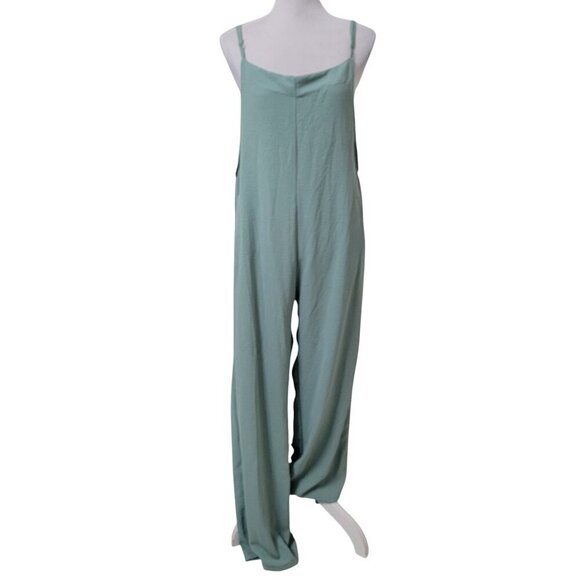 Jane's Size L-XL Sage Green Overalls / Jumpsuit, Excellent Used Condition - Picture 1 of 14